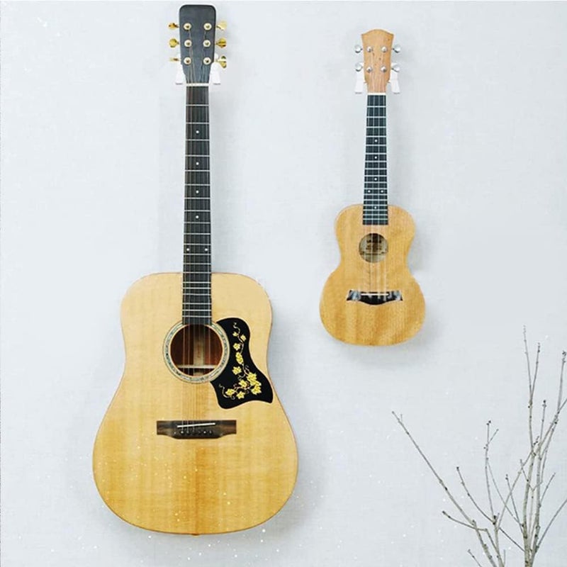 LEILIN Guitar Wall Hanger 2PCS Ukulele Acrylic Wall Mount Rack for Guitar Violin Banjo -Clear - Image 4